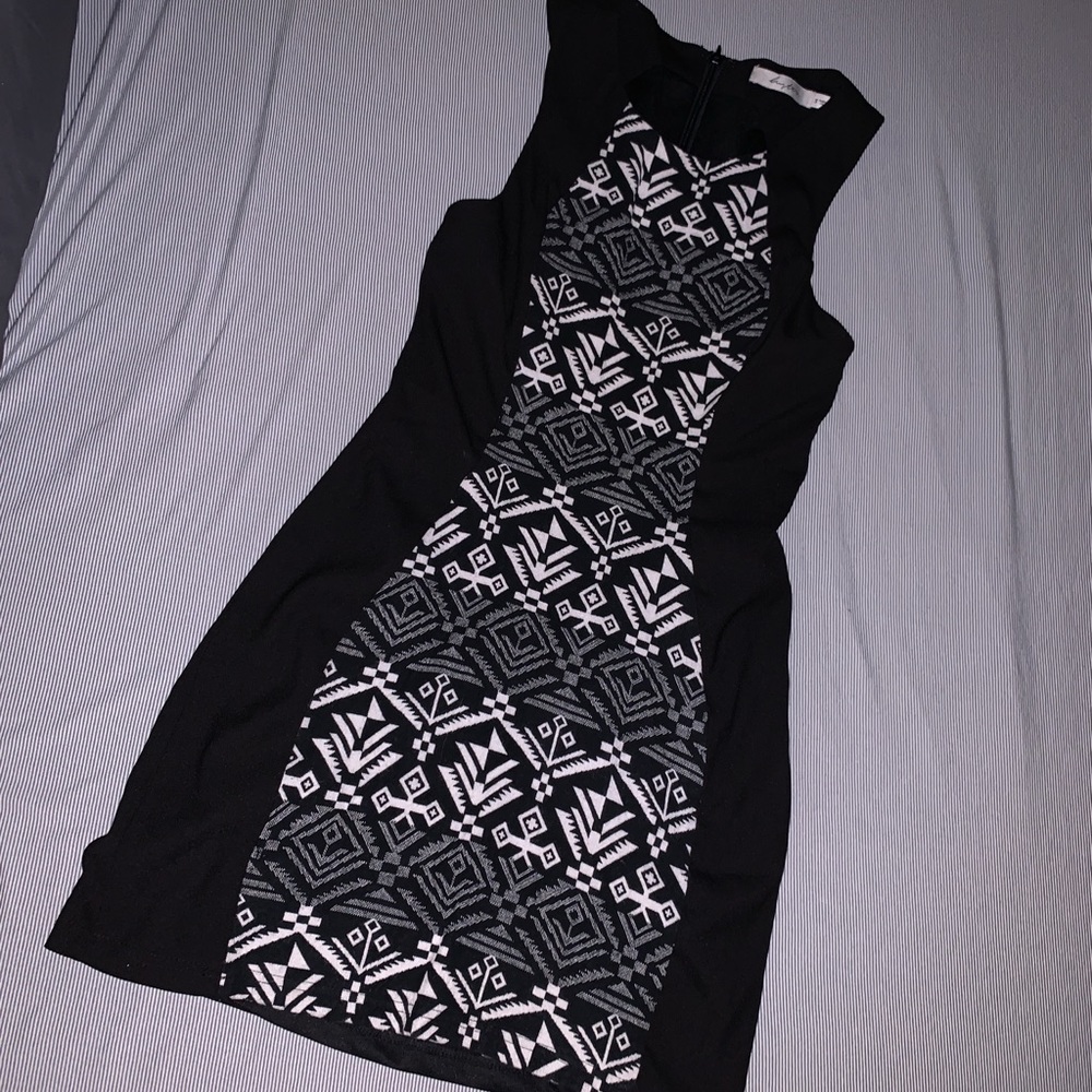 Luster Black Tribal Dress